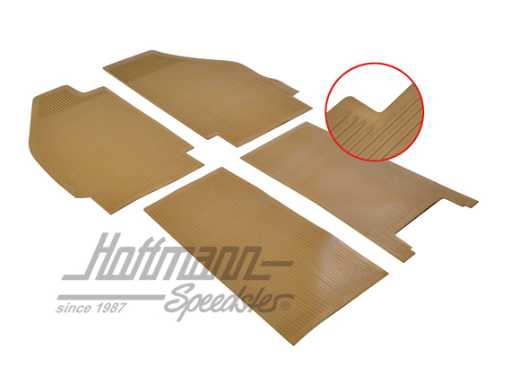 Rubber mat set, floor panel, -55, brown | 111 863 001 BN | 020-5459-06