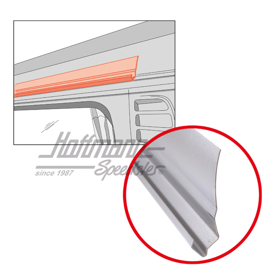 Repair panel, rain gutter, 1250mm | 211 817 310 A | 096-0680