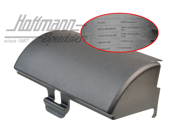 Cover, fuse box, black | 251 937 071 01C | 360-0100