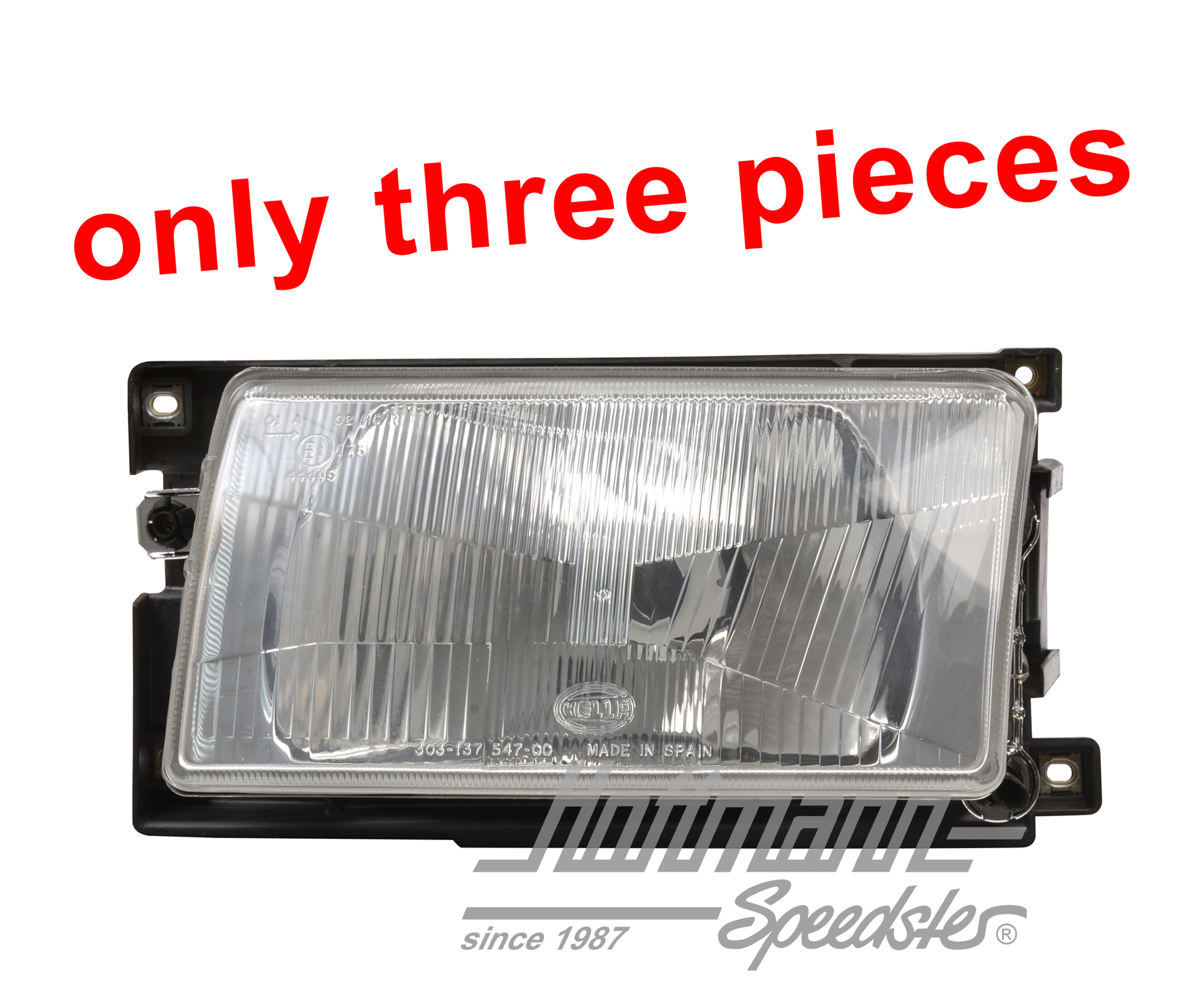 Headlight, Polo 3, 90-94, Hella, left                                                               