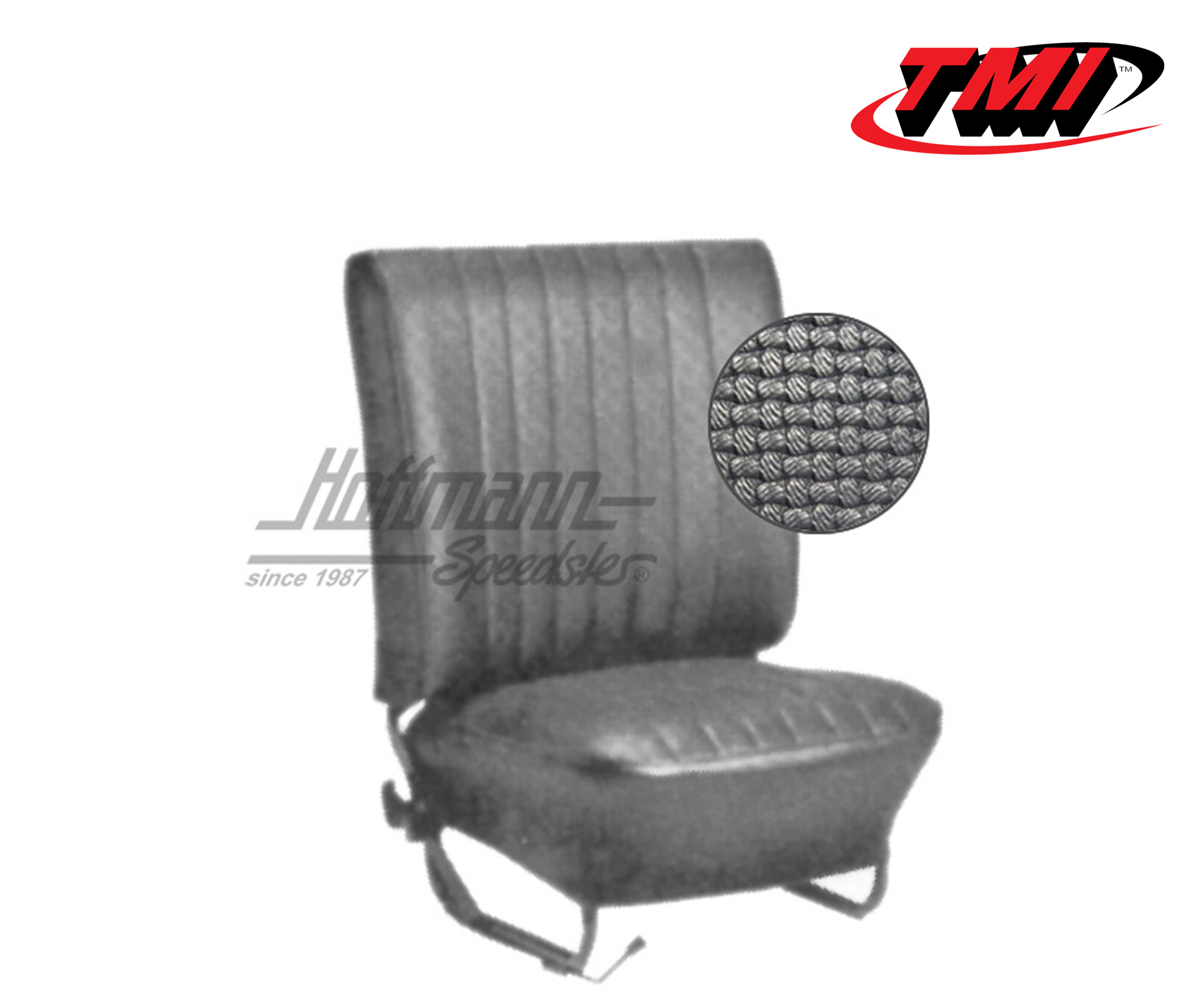 Seat upholstery, Conv., 8.64-7.67, Basketweave, black | 43-1323-01 | 055-6540