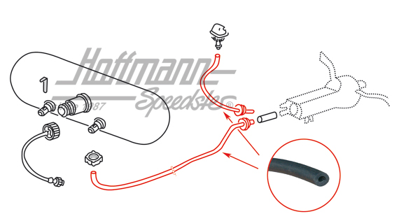 Hose, windscreen washer system | N  018 057 1 | 020-5189
