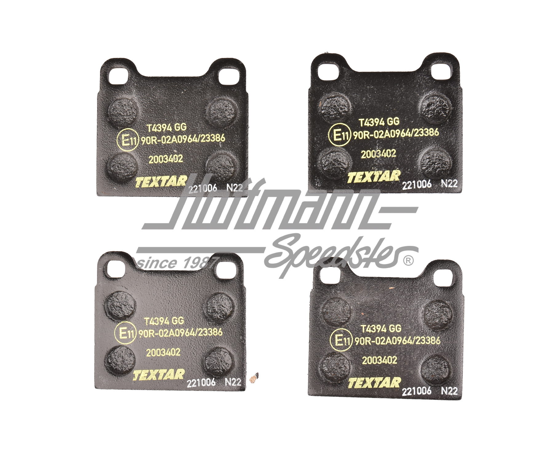 Brake pads, front/rear, Textar                                                                      