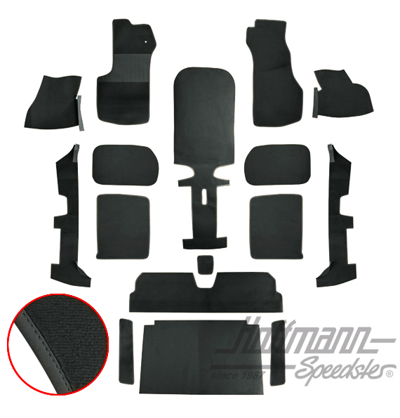 Carpet kit, Golf Convertible, 79-93, black |  | 180-3010-10