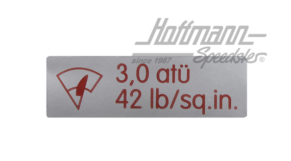 Sticker "Washer tank" 3,0 atü |  | 021-0197-20