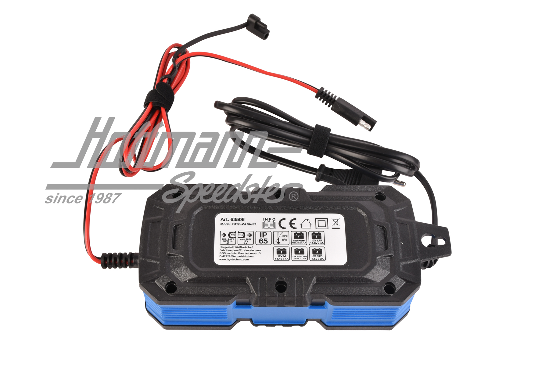 Battery charger, digital, 6V/12V, 4A                                                                