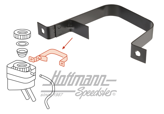 Retaining strap, brake fluid reservoir                                                              