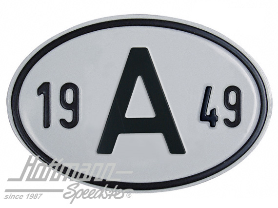Nationality plate "A", alu, with year 1949 |  | 020-2398-49