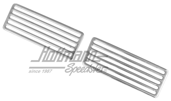 Engine-hood trim grill, 2-pieces, chrome | 10057 | 020-2035