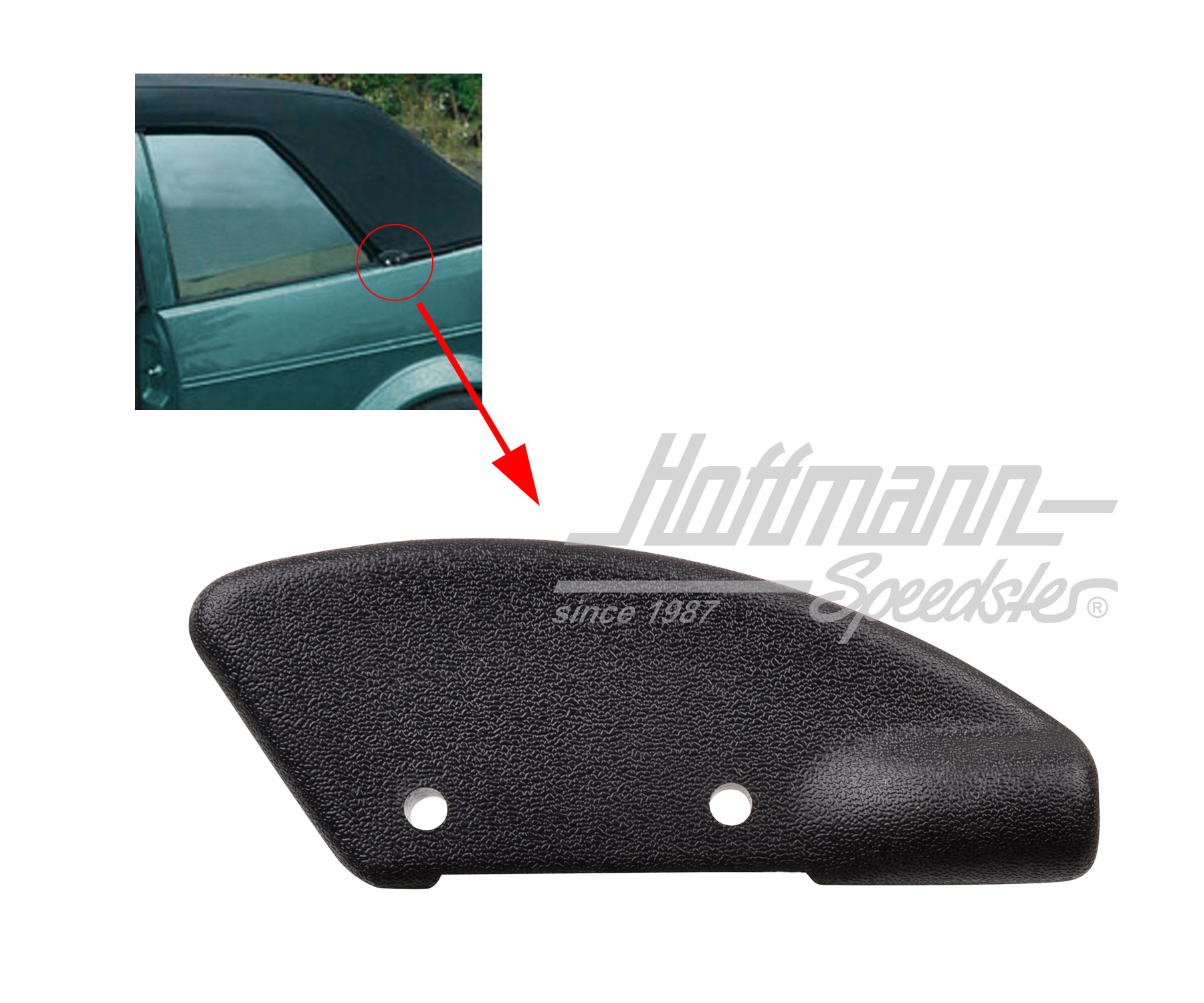 Cover, Convertible top, outer, left | 155 871 413 A 01C | 180-4401