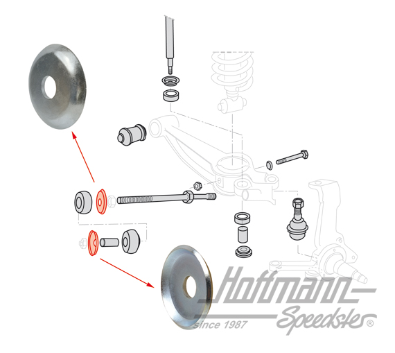 Washer, tension strut, Bus T3, 5.79-7.92 | 251 407 069 | 330-1118