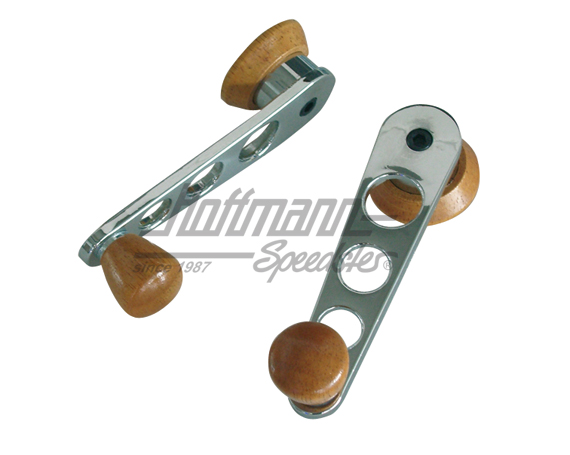 Window winders, chromed/wood, 8.67- | AC 837 611 | 010-3105