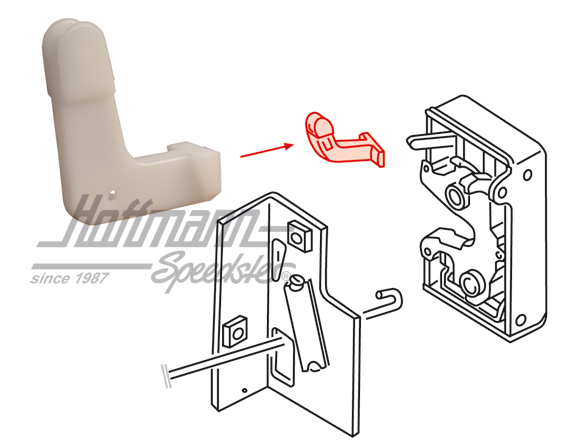 Lever, door lock, rear, left/right | 173 839 080 | 180-1024-10