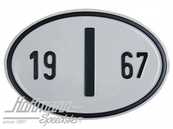 Nationality plate "I", alu, with year 1967 |  | 020-2402-67