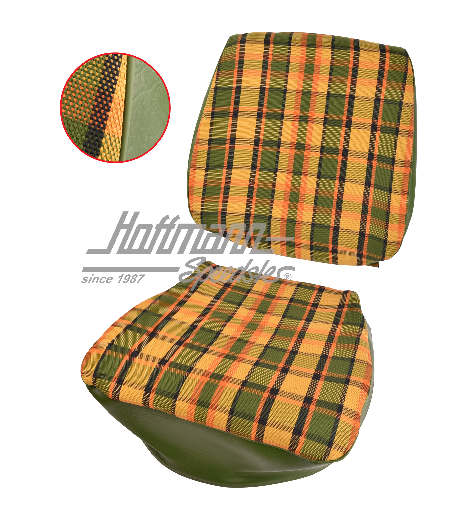 Seat cover, Westfalia, yellow/orange/green, 74-79 |  | 098-0599-82