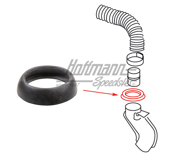 Rubber lead-through, heater hose | 113 119 585 B | 020-0916