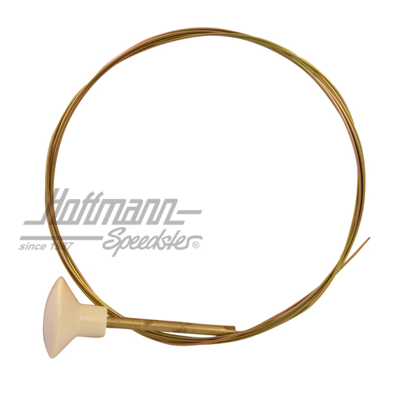 Hood release cable, front/rear, ivory-coloured | 141 827 531 B IV | 066-1300-06