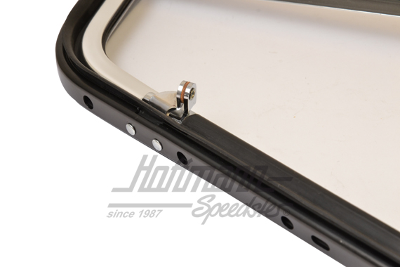 Vent window, complete, Bus T2, chromed, left                                                        