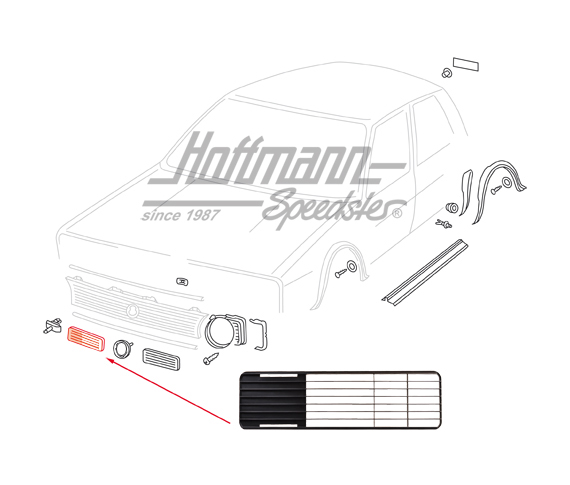 Cover, front panel, lower, open, left | 171 853 661 | 180-0490-01