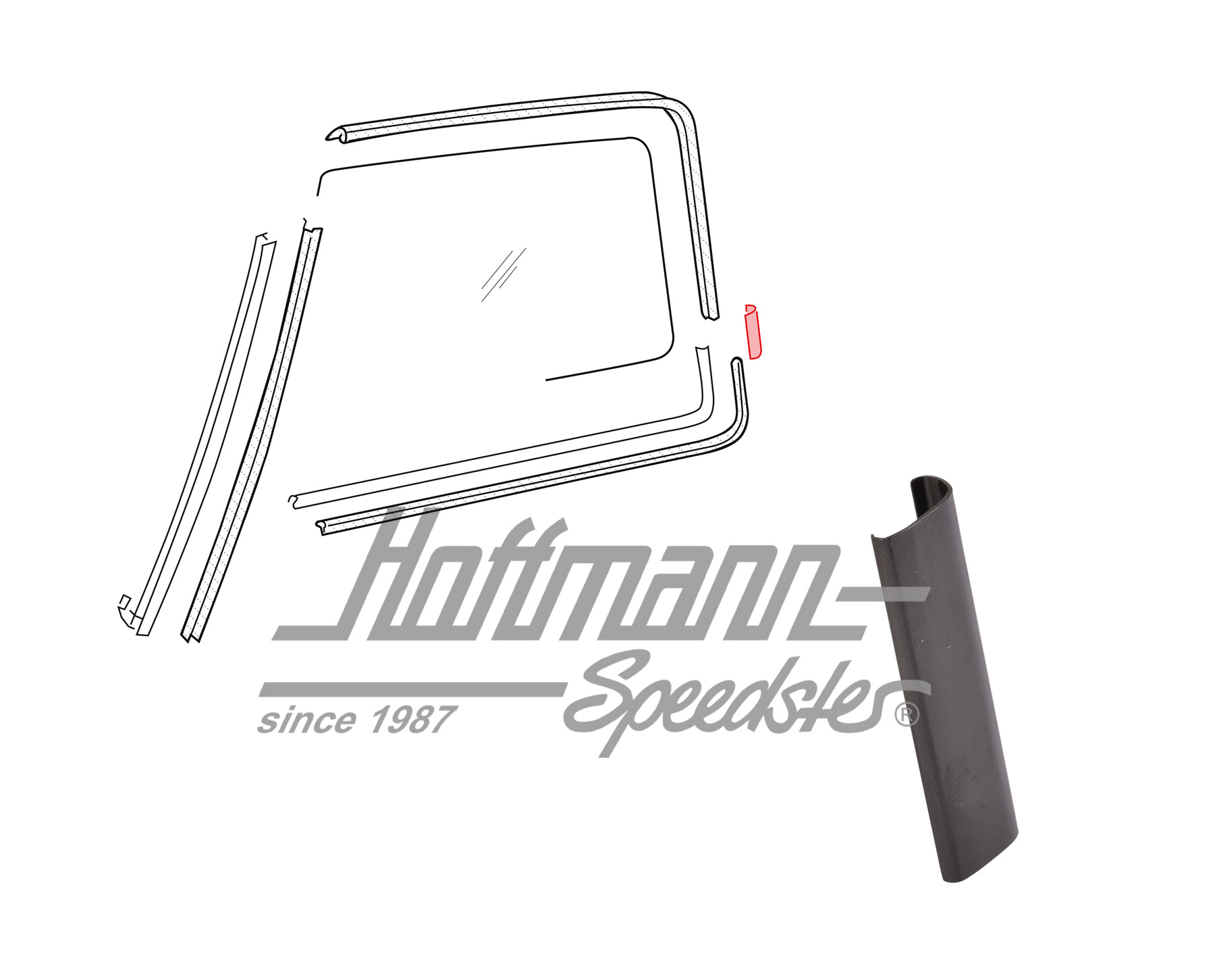 Connecting sleeve, scraper, black | 171 837 483 | 180-7308