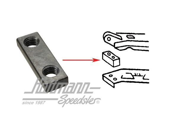 Threaded plate, front, in heater channel | 111 801 145 A | 050-2305