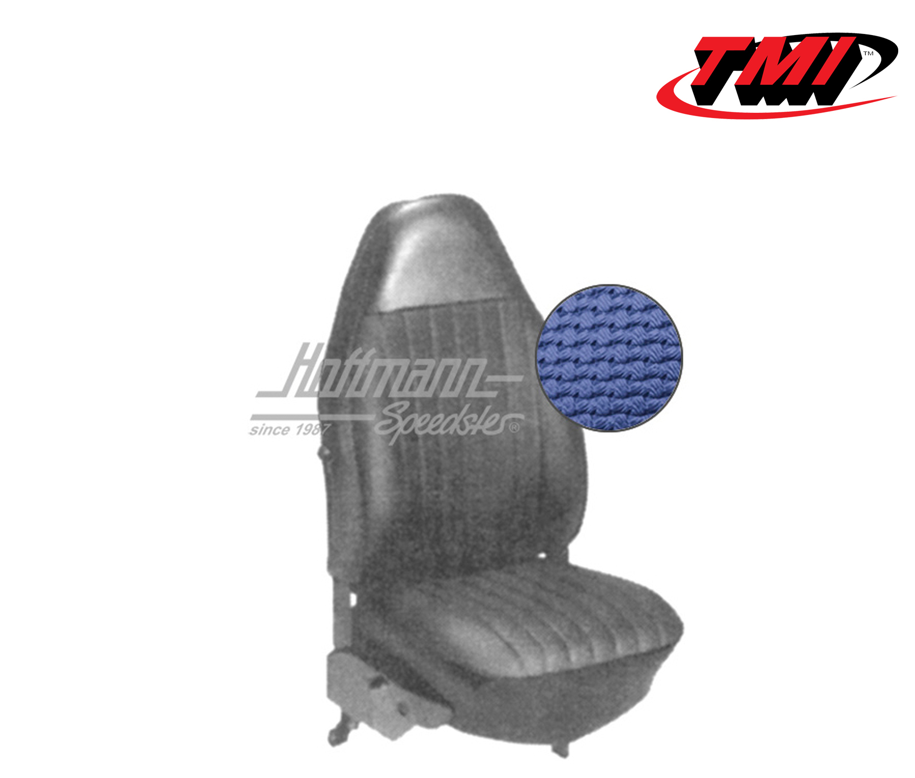 Seat upholstery, Conv., 8.72-7.73, Basketweave, blue | 43-1326-08 | 055-6220