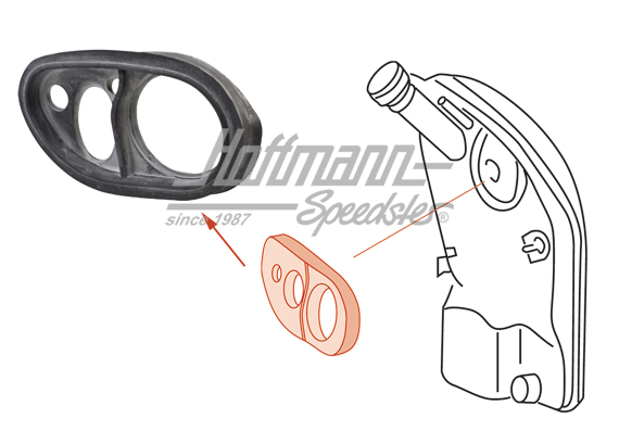 Seal, oil tank/inner fender, 911, 73-89                                                             