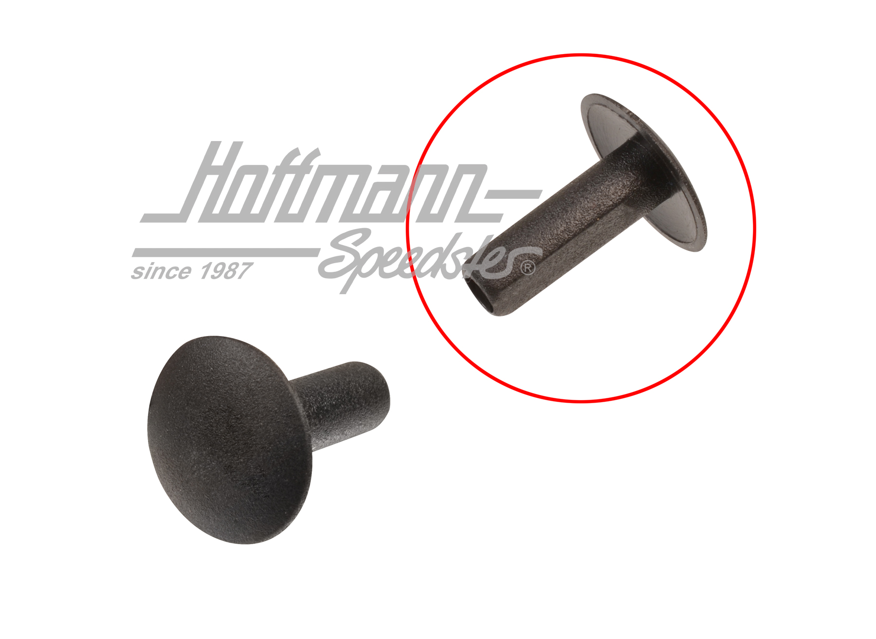 Plug, B-pillar, Golf 1, black | 171 880 747  01C | 180-1920-40