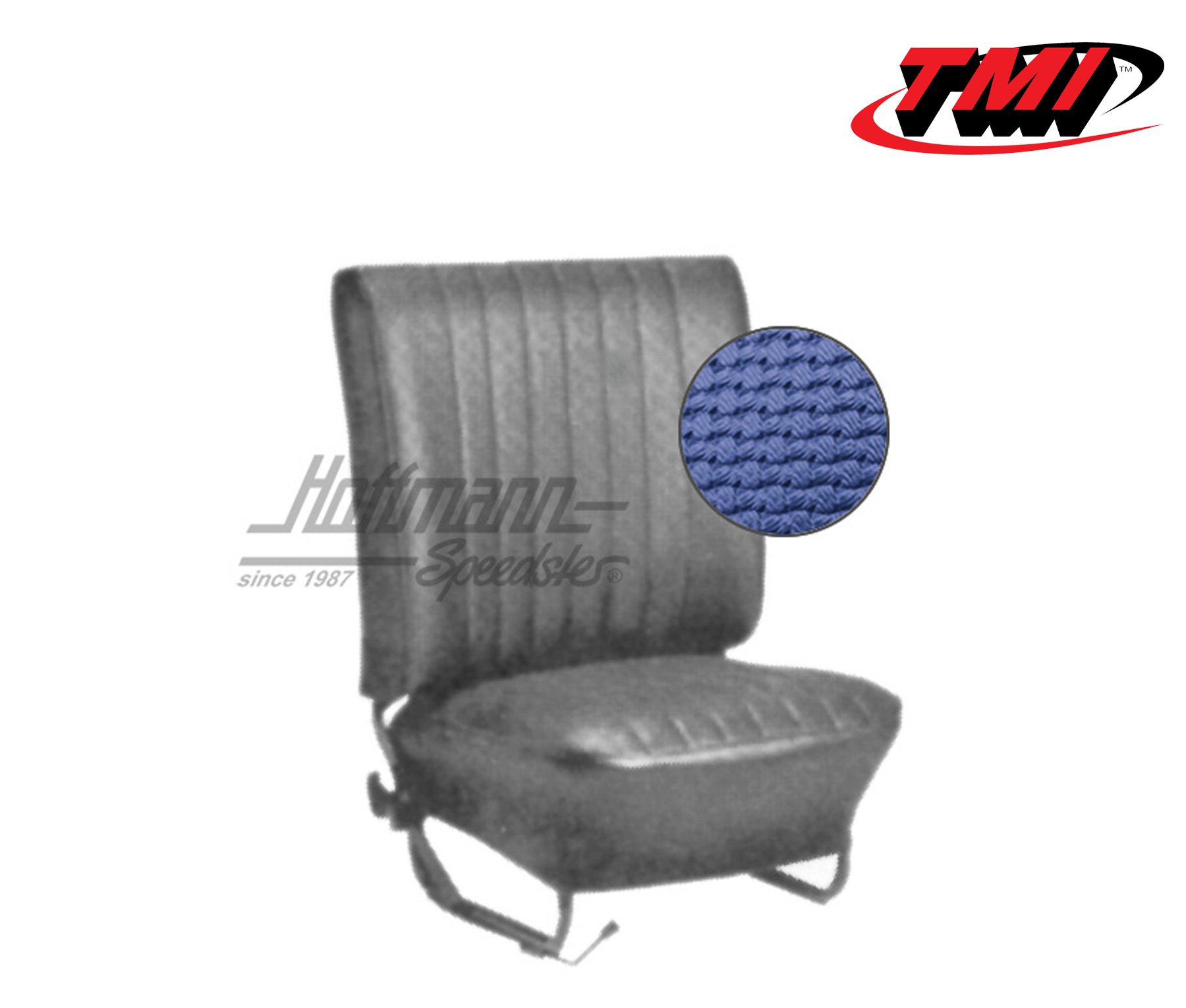 Seat upholstery, Sedan, 8.64-7.67, Basketweave, blue | 43-1124-08 | 055-5520