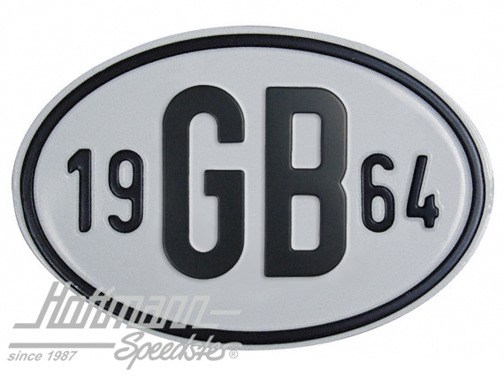 Nationality plate "GB", alu, with year 1964 |  | 020-2404-64