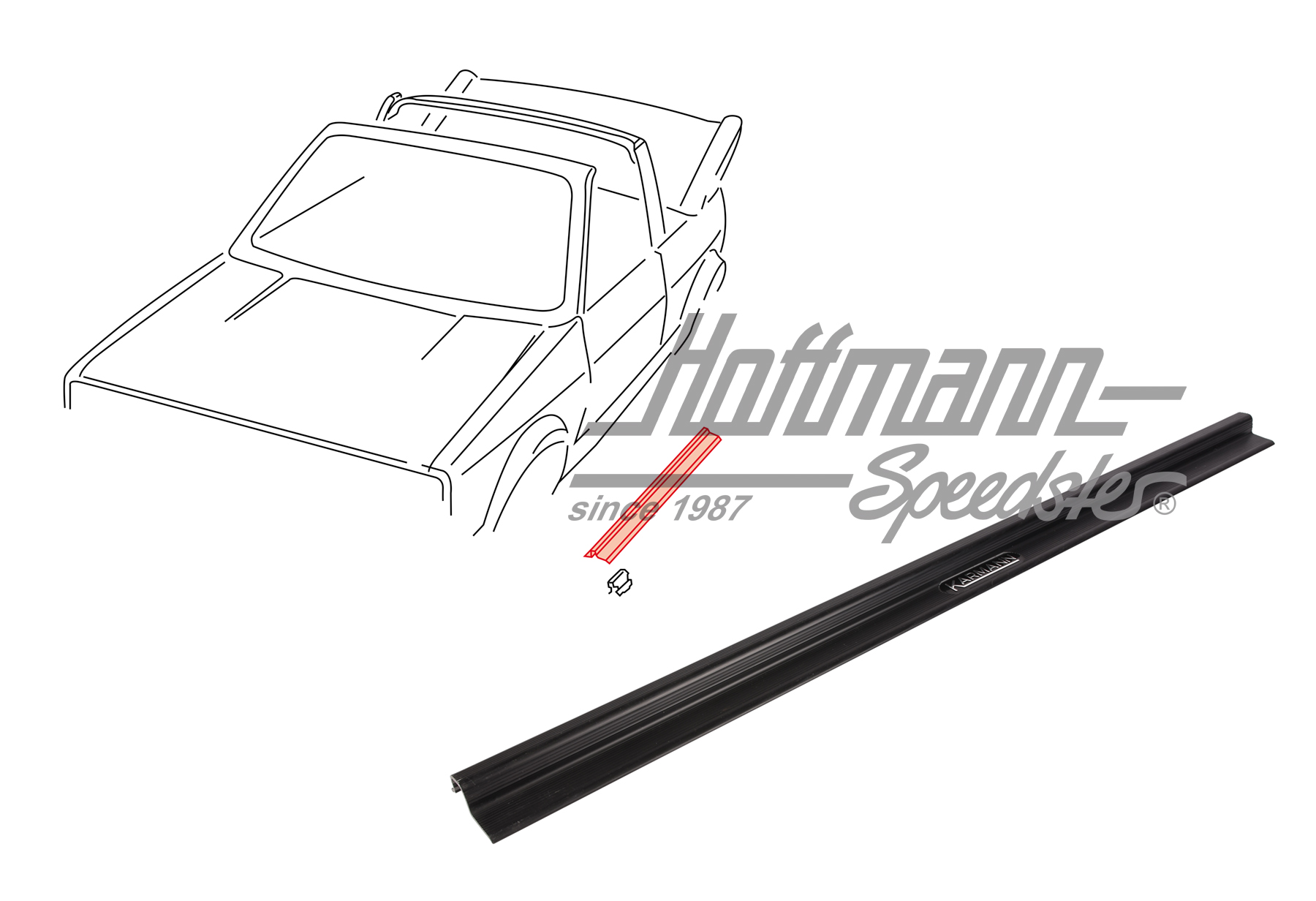 Rocker panel trims, Golf 1 Convertible, Karmann | 155 853 369 A | 180-3168