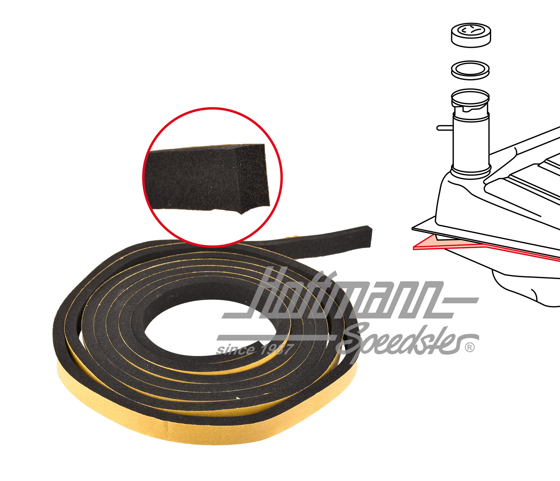 Seal, tank/body, universal | 111 201 621 BU | 020-4998-20