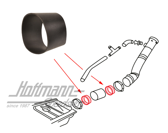 Seal, tank filler neck hose, 5.68- | 113 201 215 | 020-5006