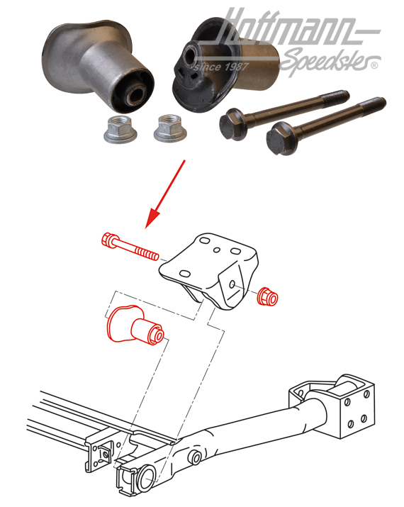 Rubber mount set, rear axle, Golf 2 | 191 501 541 | 204-9030-10