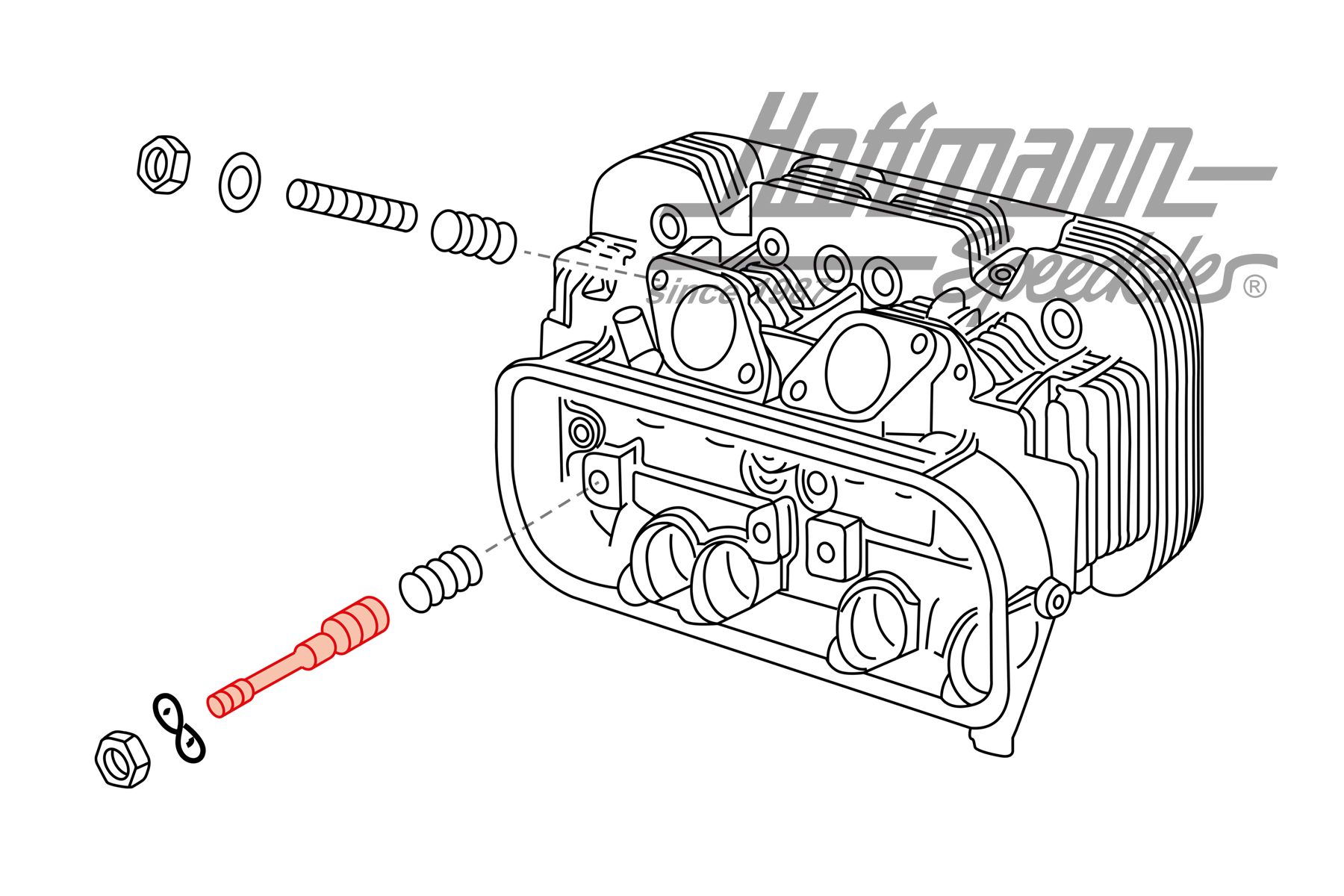 Stud bolt, rocker arm, standard, type 4                                                             