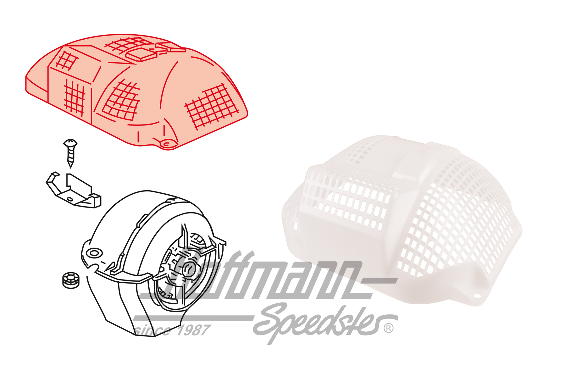 Leaf protection grille, ventilation, Golf 1 | 171 819 099 A | 180-1385-20