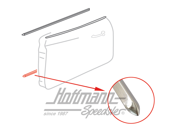 Moulding, door panel, lower, 8.55-7.66 | 141 853 103 | 066-0028-30