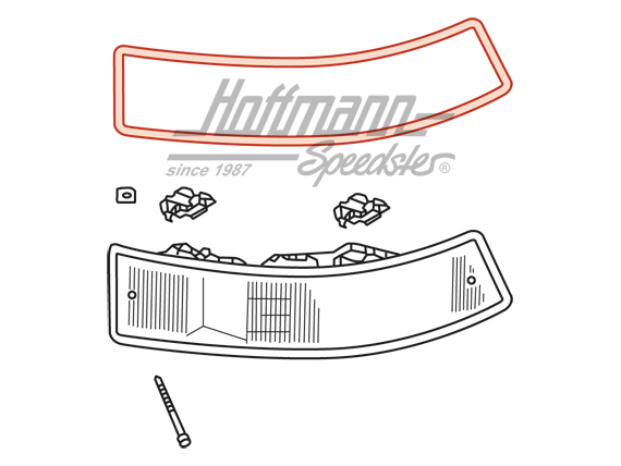 Seal, taillight, 911, 65-68, right                                                                  