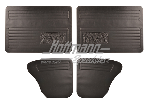 Door panels, black, Sedan, 8.55-7.64 | 111 898 300 B | 020-0020-10