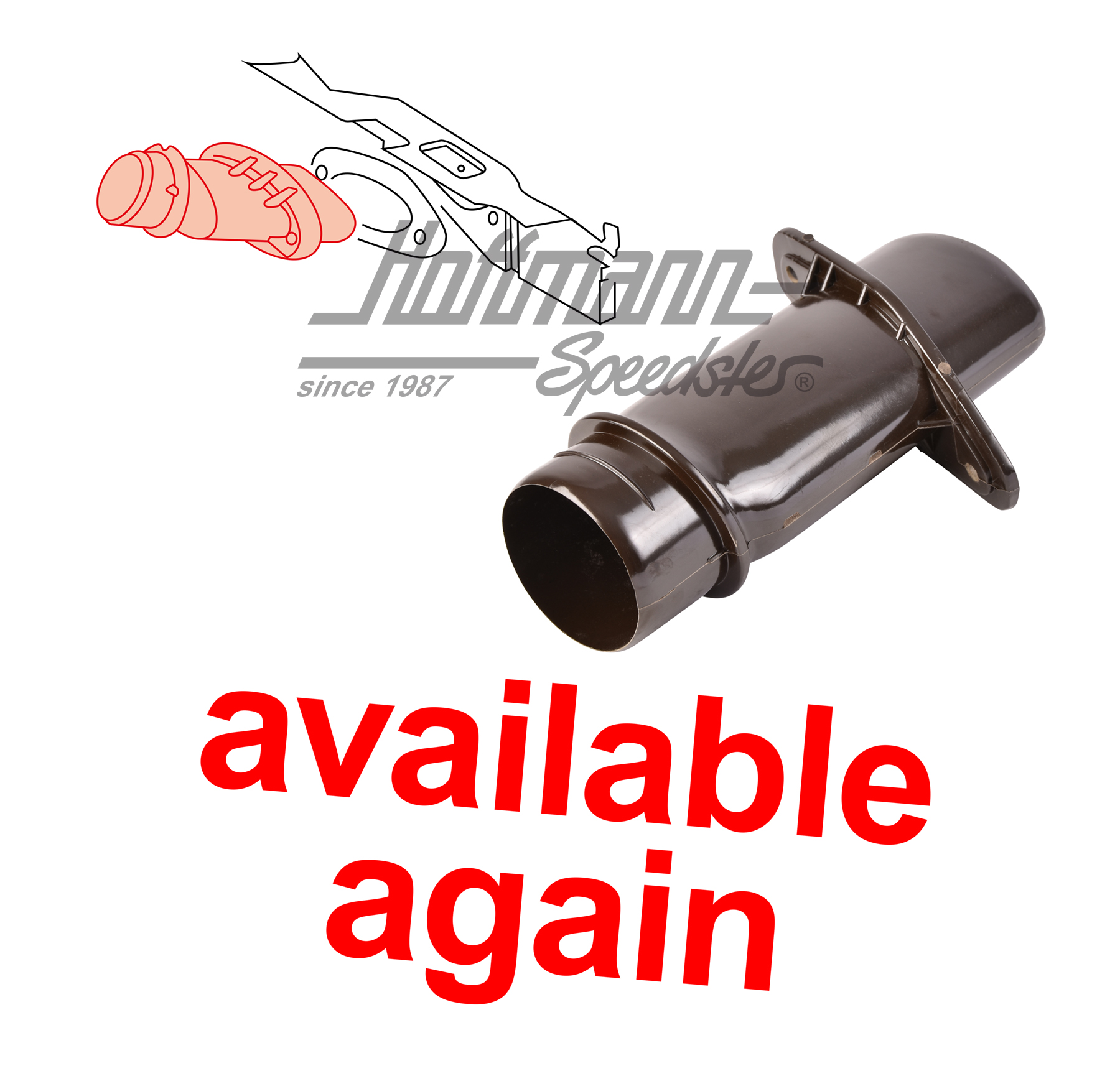 Heater-pipe connection, left | 111 255 415 F | 020-0261
