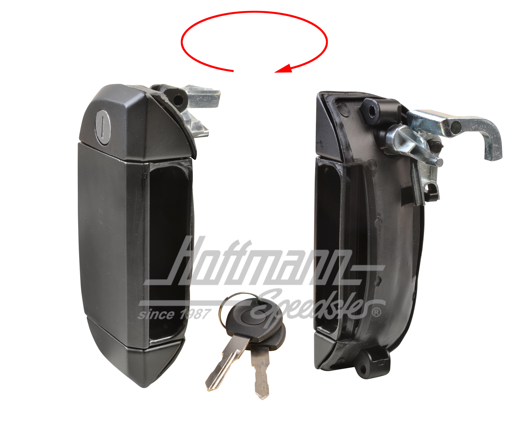 Door handle, front, Bus T4, left | 701 837 205 | 408-1004-01