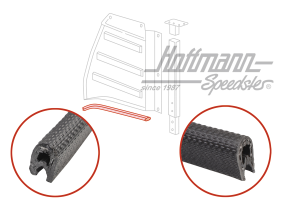 Beading, partition panel, inner, left/right | 251 863 195 C Selbst | 350-5980-10