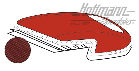 Convertible top, 8.59-3.67, Sonnenland, red |  | 060-4002-60