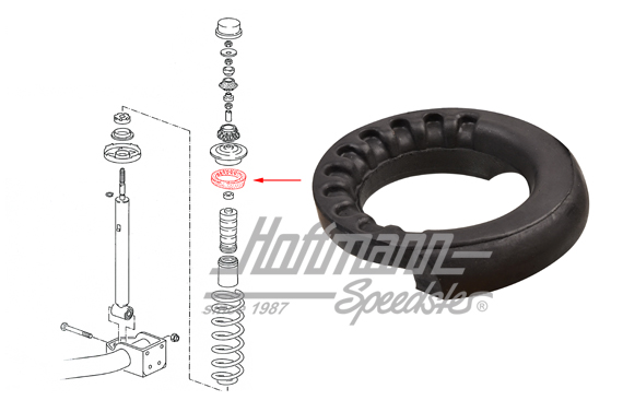 Support, upper spring cap, rear | 1H0 512 149 | 204-9620