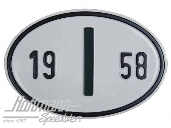 Nationality plate "I", alu, with year 1958 |  | 020-2402-58