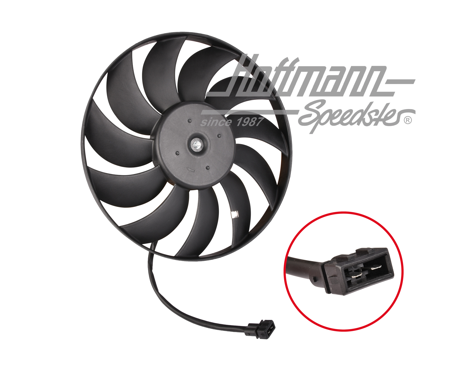 Electric fan, 350 Watt, Bus T4, 1.96-6.03 | 7D0 959 455 M | 409-3060