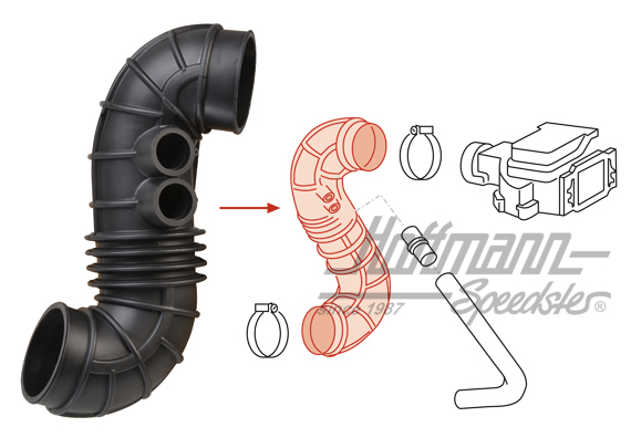 Rubber neck, injector, USA | 022 129 967 AC | 092-0855-10
