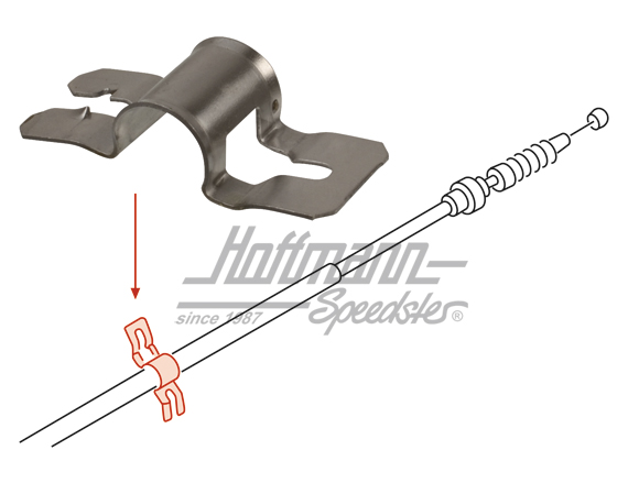 Retainer, hand-brake cable, Golf 2 | 191 609 207 | 206-1312