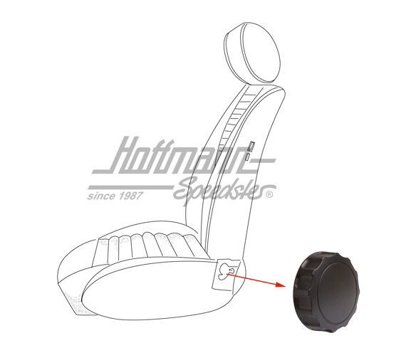 Adjustment wheel, backrest, 8.89- | 357 881 671 | 208-2288