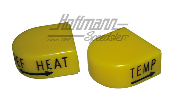 Heater lever knobs, yellow (Export) | 133 819 681 | 020-2018